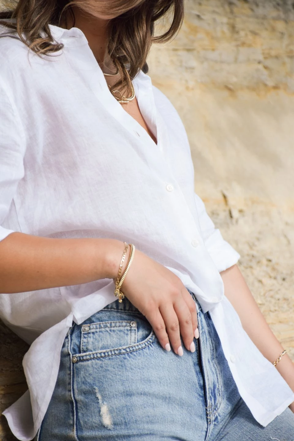 Ivy + Jack Ultimate White LS Linen Shirt Tops & Tees