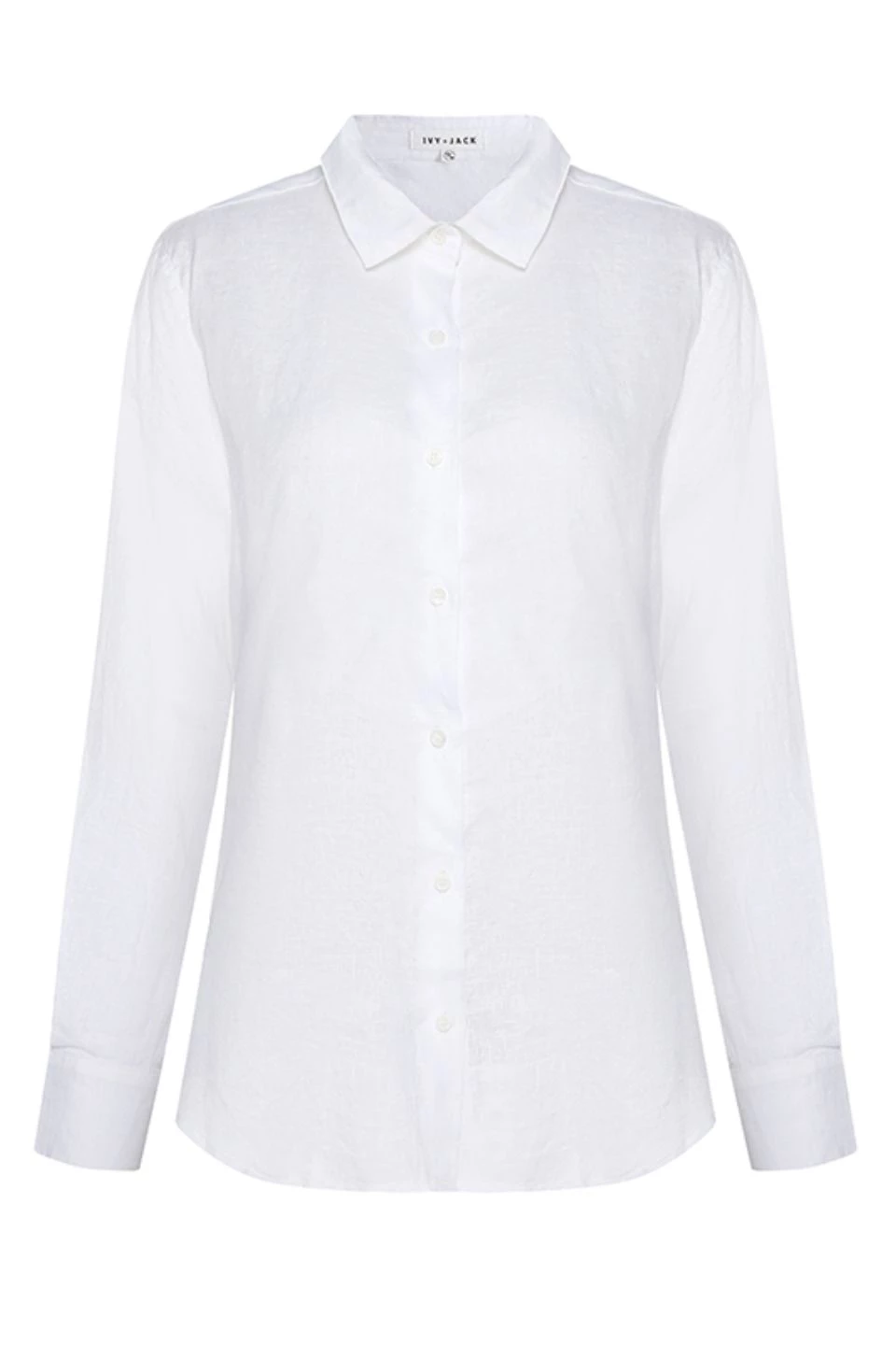 Ivy + Jack Ultimate White LS Linen Shirt Tops & Tees