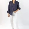 Ivy + Jack Ultimate Navy Linen Shirt Tops & Tees