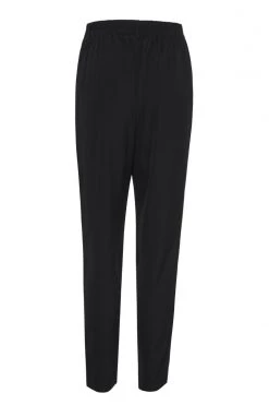 Among The Brave All Day Black Pleat Front Drapey Stretch Back Tapered Pant