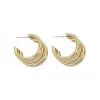 Olive & Tiger Jewellery Polley Joined Hoop Earrings Gold