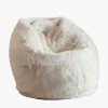 Home Lab The Edit Vegan Fur Bean Bag Ivory
