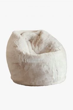Home Lab The Edit Vegan Fur Bean Bag Ivory