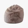 Home Lab Vegan Fur Bean Bag Pewter