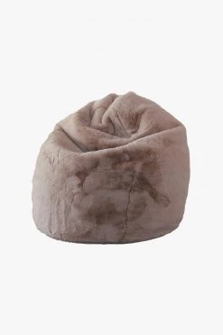 Home Lab Vegan Fur Bean Bag Pewter
