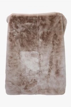 Home Lab Vegan Fur Throw Big Bear Pewter 130X 150cm