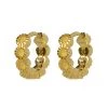 Brie Leon 925 Row Sleeper Gold Mini Daisies Earrings Jewellery