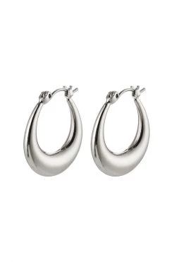 Pilgrim Jewellery Annie Silver Plated Chunky Hoop Earrings