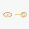 Ania Haie Jewellery Wild Soul Evil Eye 4mm Gold Stud Earrings