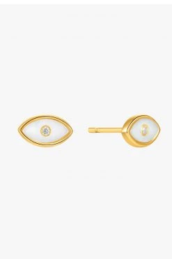 Ania Haie Jewellery Wild Soul Evil Eye 4mm Gold Stud Earrings