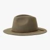 Brixton Wesley Fedora Military Olive Wool Felt Hat Hats & Beanies