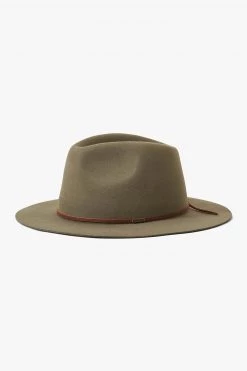 Brixton Wesley Fedora Military Olive Wool Felt Hat Hats & Beanies