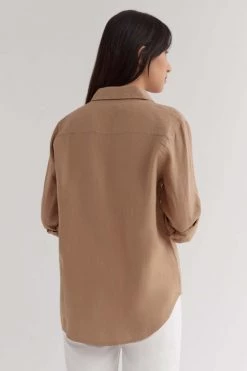Assembly Xander LS Camel Linen Shirt New In