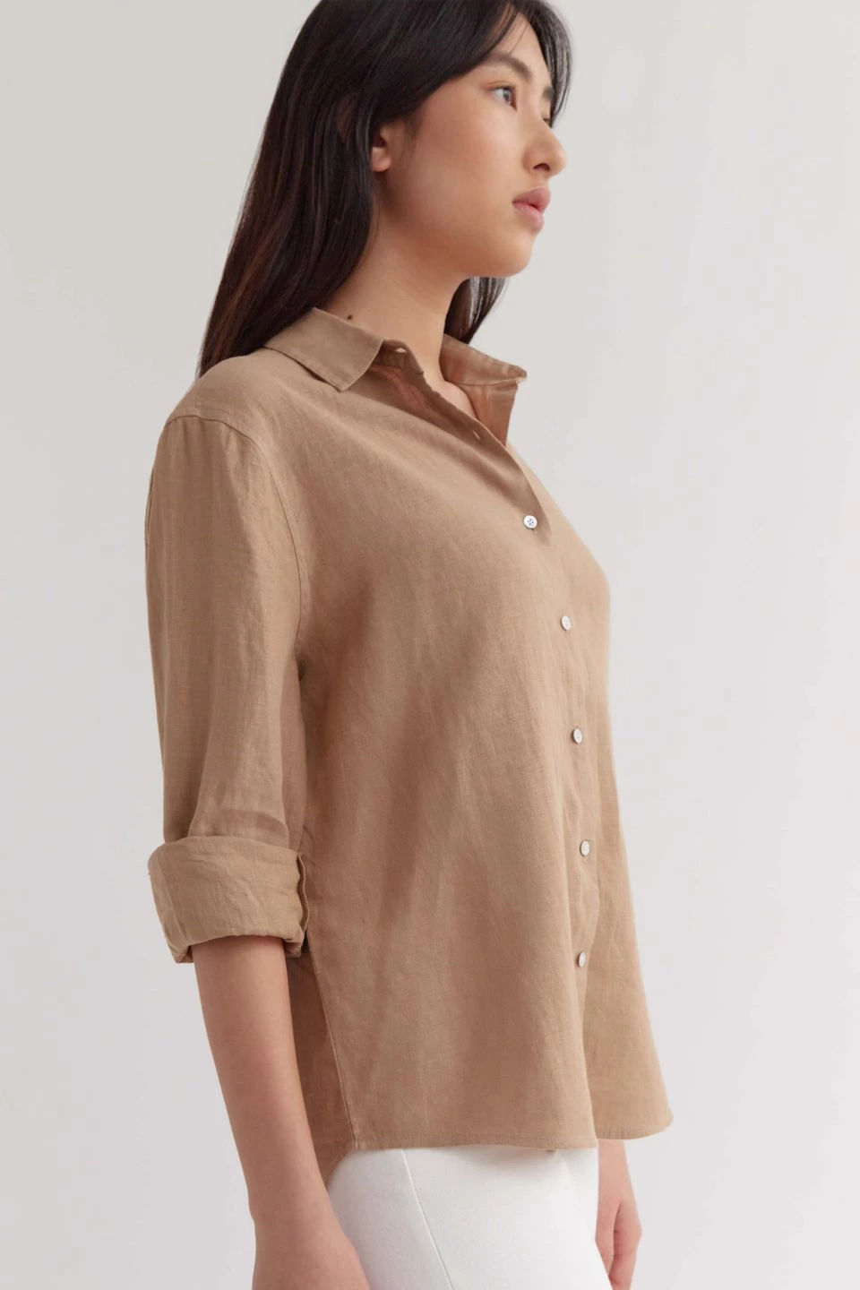 Assembly Xander LS Camel Linen Shirt New In