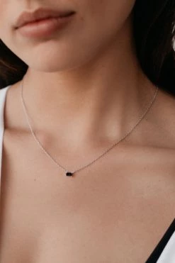 Sophie You Rock Necklace Black Silver Jewellery