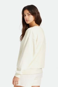 Brixton Tops & Tees Dazed Dove Corded Velour Crew