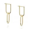 Linda Tahija Linked Hoop 14k Gold Plate Earrings Jewellery