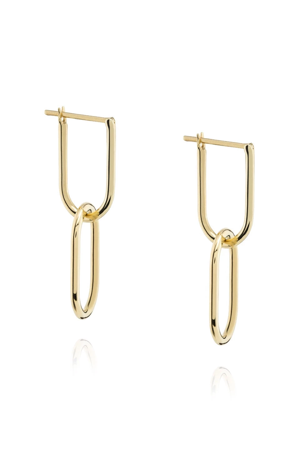 Linda Tahija Linked Hoop 14k Gold Plate Earrings Jewellery