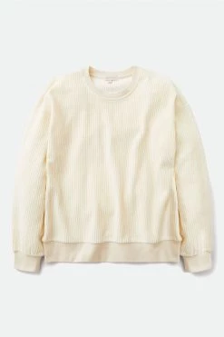 Brixton Tops & Tees Dazed Dove Corded Velour Crew