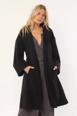 Amuse Society New In Asher Black Woven LS Coat