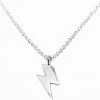 Audrey Loves Ruby Jewellery Sterling Silver Lightning Bolt Necklace