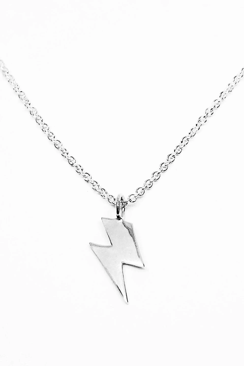 Audrey Loves Ruby Jewellery Sterling Silver Lightning Bolt Necklace
