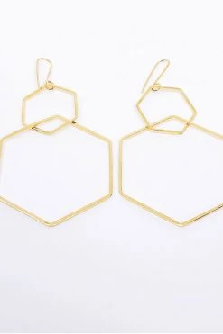 Audrey Loves Ruby Hexagon 2 Piece Earring