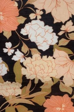 EsmaeƩ New In Romantica Blush Floral V Neck LS Shirred Waist Mini Dress