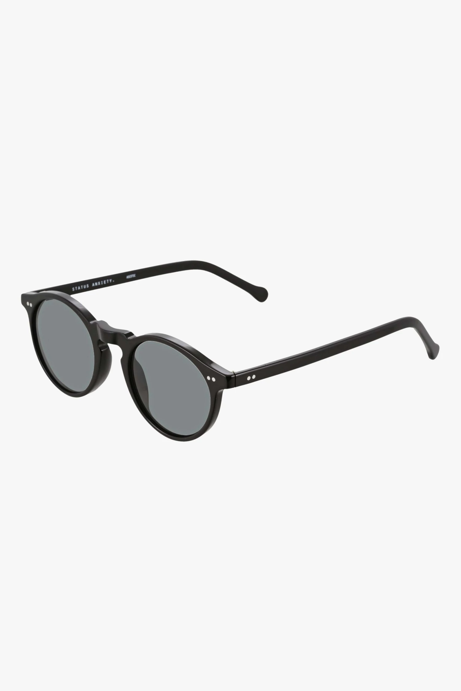 Status Anxiety Eyewear Ascetic Black Round Sunglasses