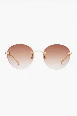 Prive Revaux Eyewear Bohemian Round Hone Gold Sunglasses