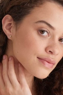 Ania Haie Wild Soul Moon 5.5mm Gold Stud Earrings Jewellery