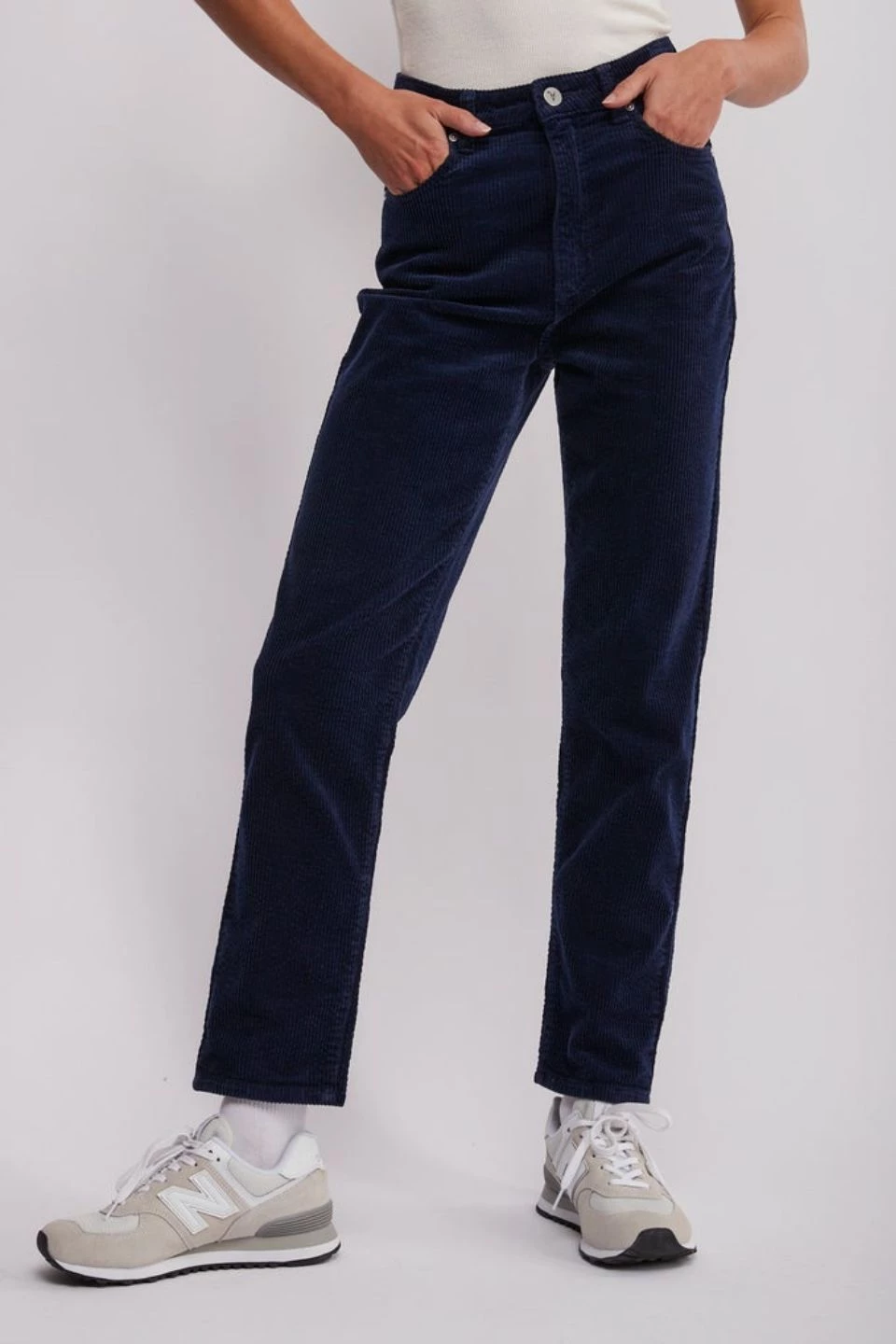 Abrand Jeans A 94 High Slim French Navy Cord Pant Denim