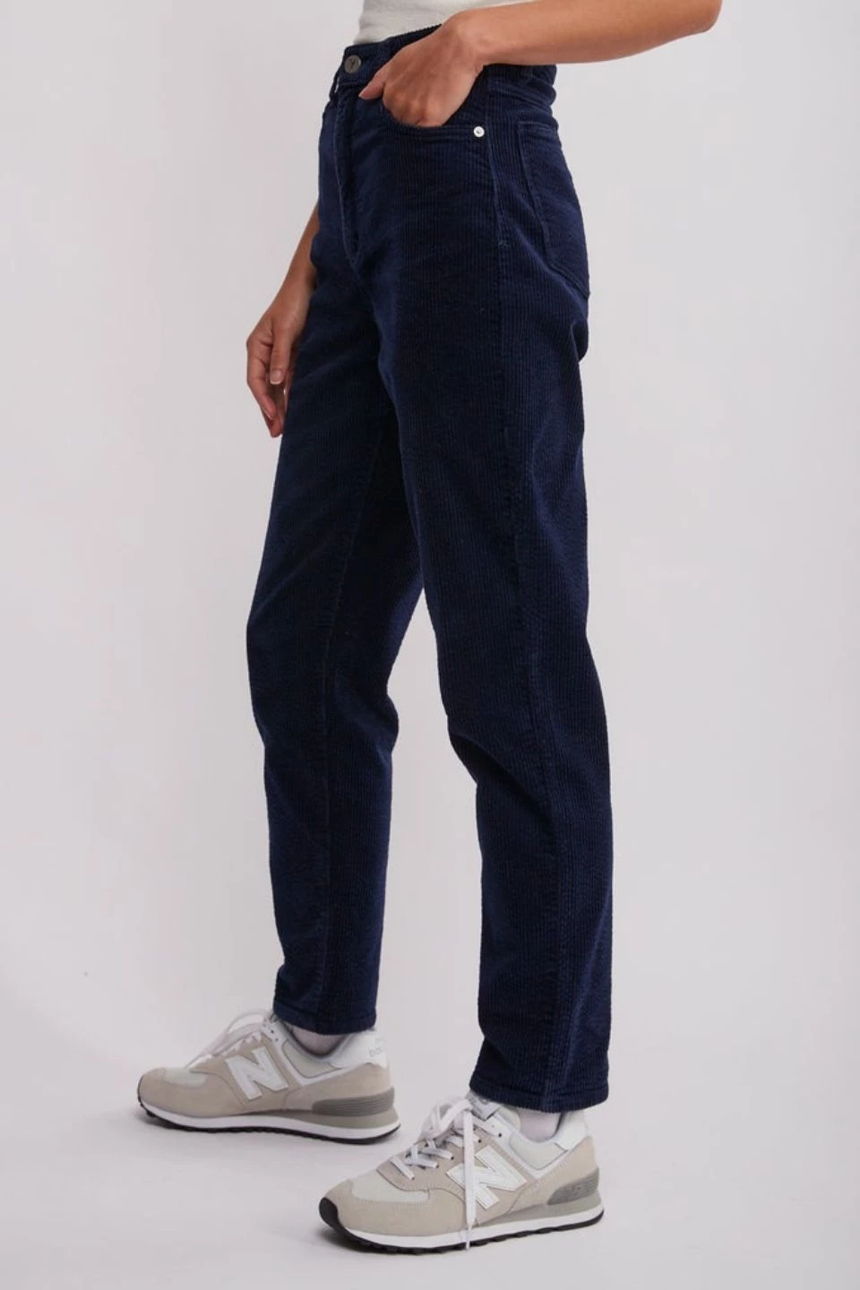 Abrand Jeans A 94 High Slim French Navy Cord Pant Denim