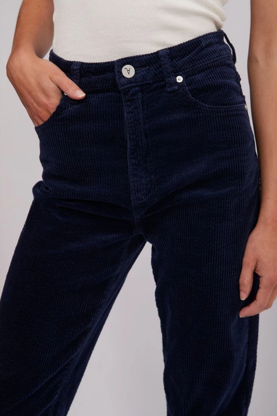 Abrand Jeans A 94 High Slim French Navy Cord Pant Denim