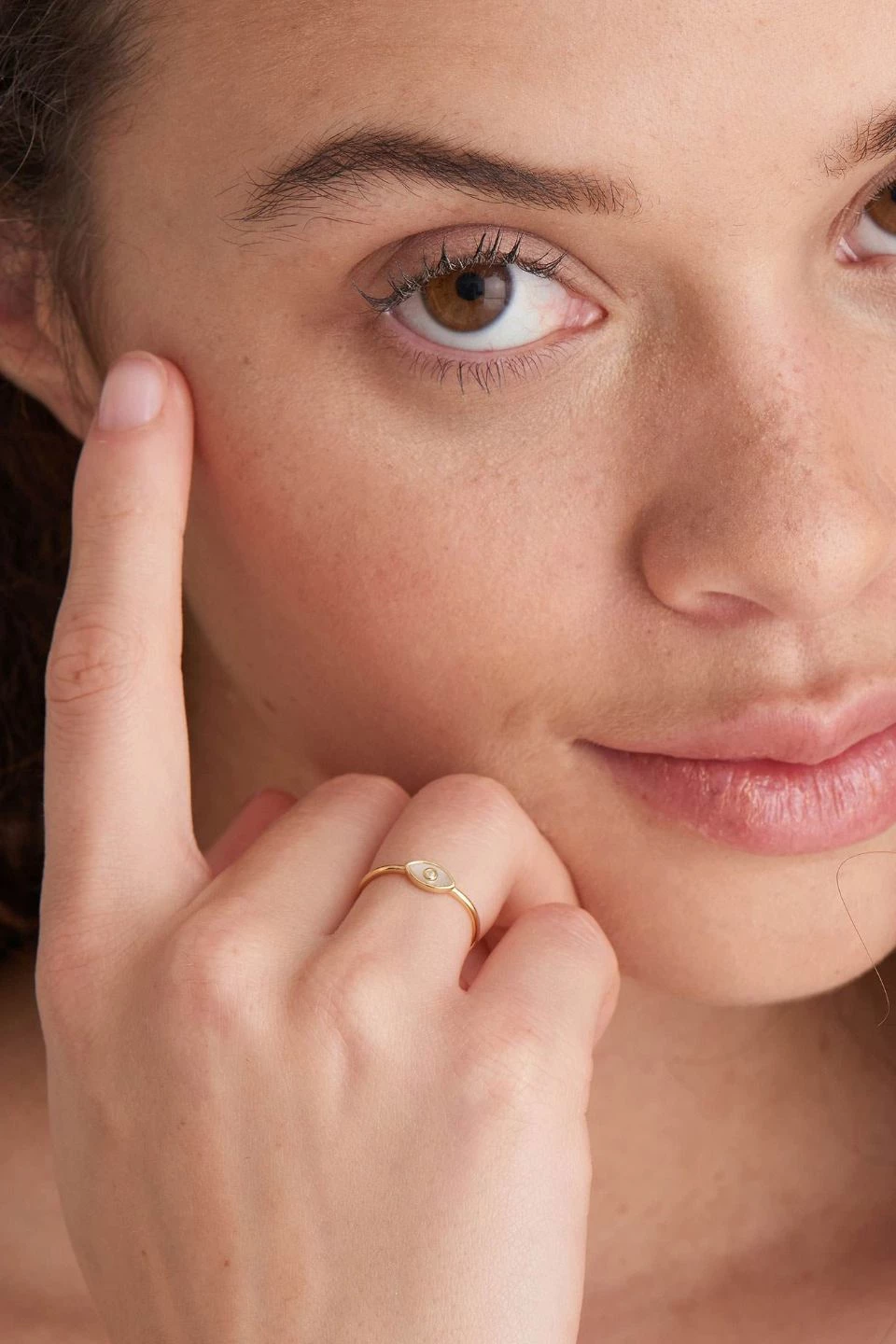 Ania Haie Wild Soul Evil Eye Adjustable Gold Ring Jewellery