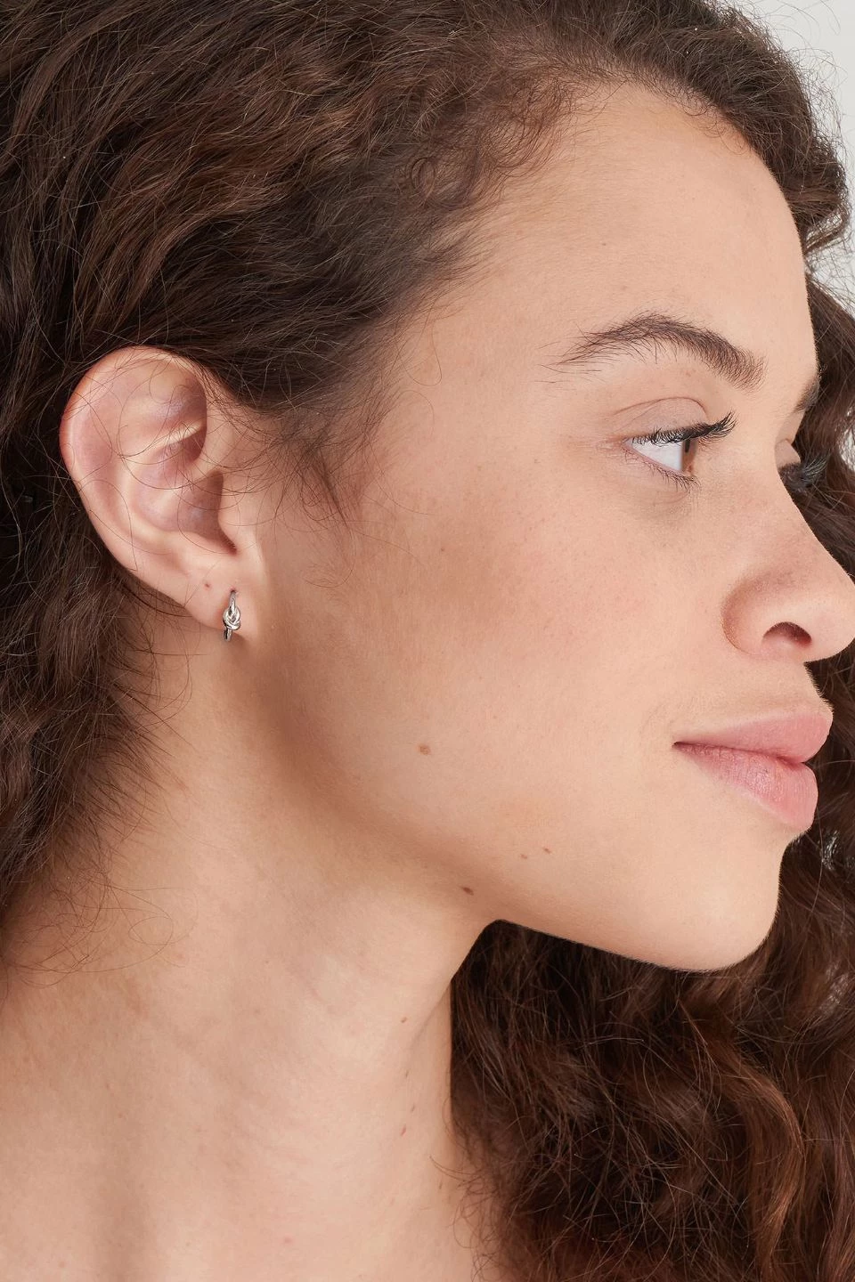 Ania Haie Forget Me Knot Huggie Hoop Silver 12mm Earrings Jewellery