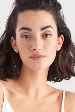 Ania Haie Jewellery Glow Getter Crystal Silver Bar Stud Earrings