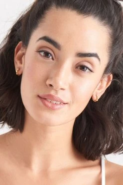 Ania Haie Jewellery Ear We Go Gold Sparkle Huggie Hoop Earrings