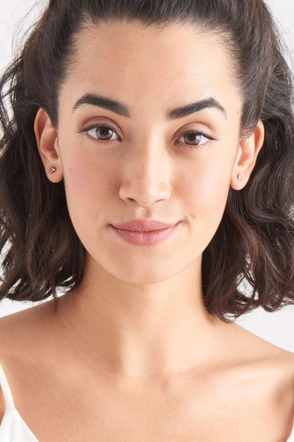 Ania Haie Modern Minimalism Small Silver Three Ball Stud Earrings