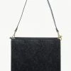 Brie Leon Audrey Square Structured Black Snake Skin Bag