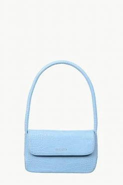 Brie Leon Mini Camille Powder Blue Matte Croc Bag Bags & Wallets