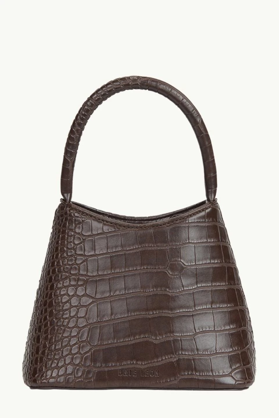 Brie Leon Mini Chloe Dark Chocolate Matte Croc Bag