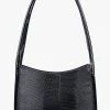 Brie Leon Mila Black Lizard Patent Shoulder Bag