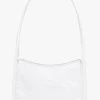 Brie Leon Mila White Matte Croc Patent Shoulder Bag Bags & Wallets