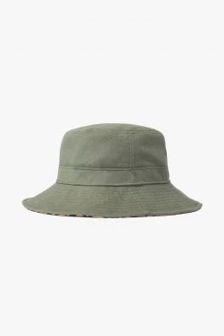 Brixton Hats & Beanies Petra Reversible Military Olive Leopard Bucket Hat