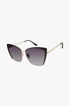 Prive Revaux Brunch Date Square Black Gold Sunglasses