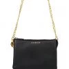 SABEN Bags Tilly's Big Sis Black Multi Pocket Chain Strap Leather Large Clutch Support Local