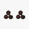 Silver Linings Jewellery Casanova Silver Studs With Three Black Garnets