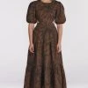 Charlie Holiday Dresses Flores Chocolate Palm Cut Out Maxi Dress