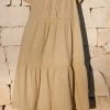 Charlie Holiday Skirts Monica Natural Cotton Tiered Maxi Skirt
